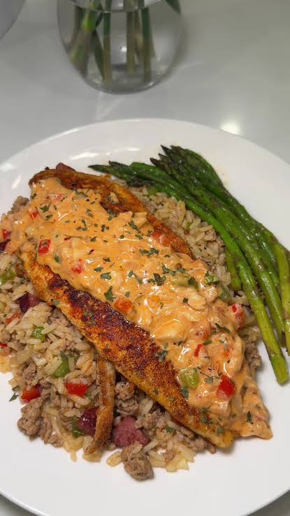 Blackened Catfish & Dirty Rice