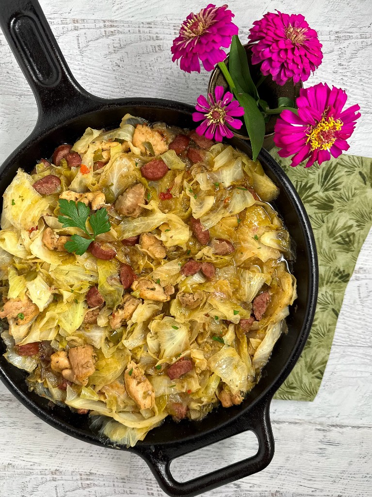 Smothered Cajun Cabbage